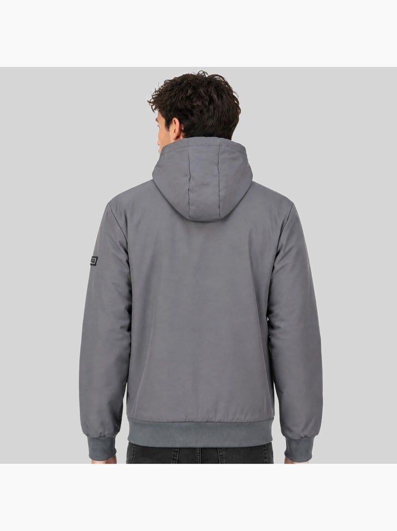 Doudoune à capuche badide – geographical norway Gris foncé - Kiabi