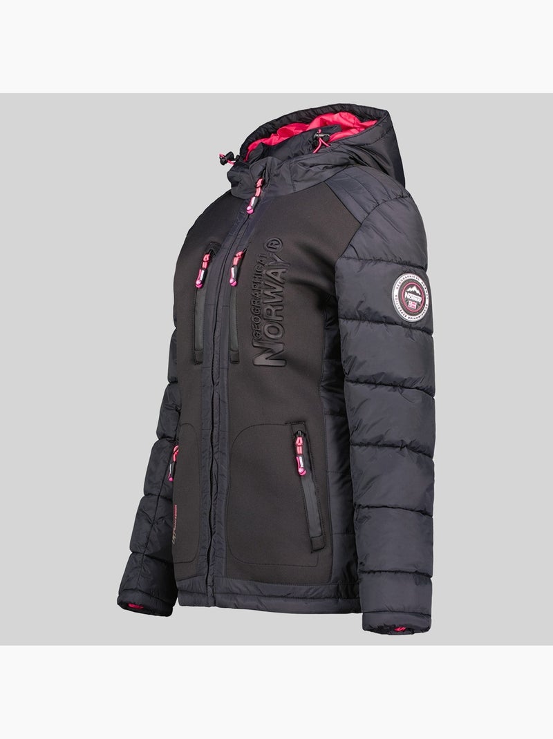 Doudoune à capuche beachwood – geographical norway Noir - Kiabi