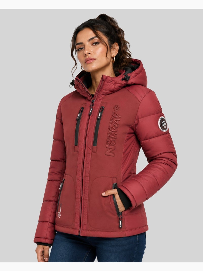 Doudoune à capuche beachwood – geographical norway Rouge - Kiabi