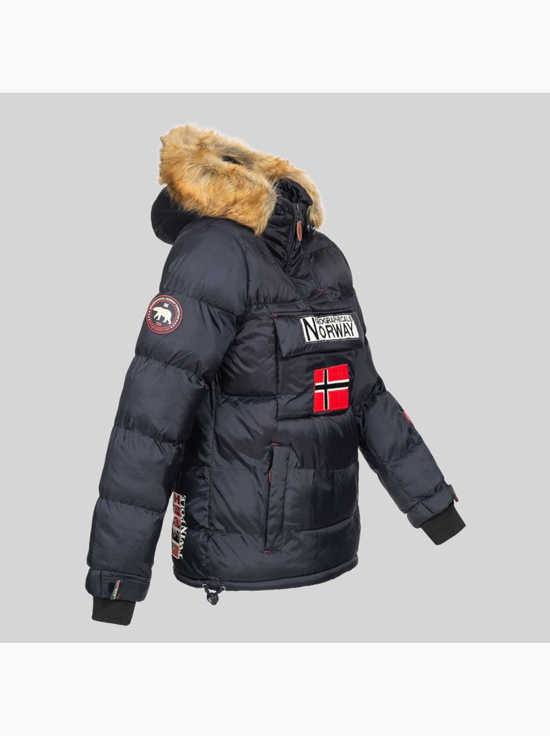 Doudoune à capuche belancolie – geographical norway Bleu marine - Kiabi