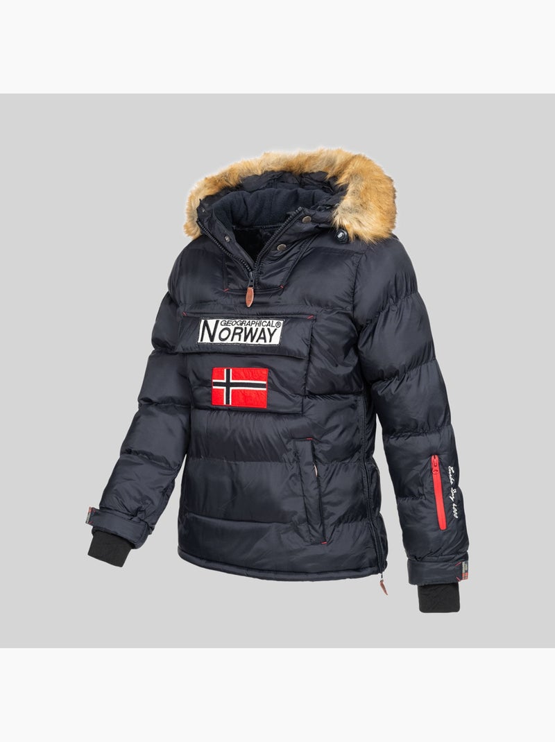 Doudoune à capuche belancolie – geographical norway Bleu marine - Kiabi