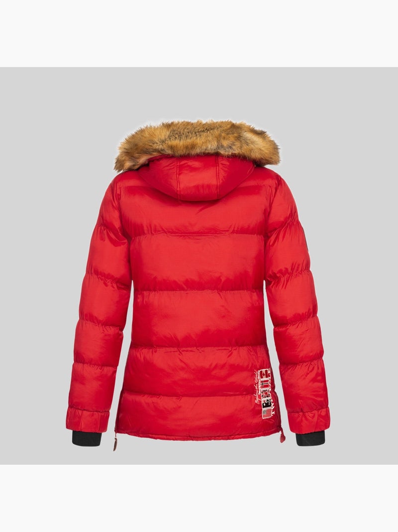 Doudoune à capuche belancolie – geographical norway Rouge - Kiabi
