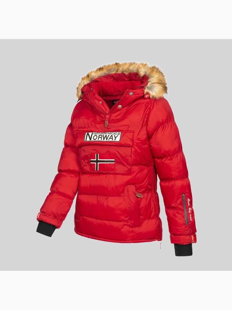 Doudoune à capuche belancolie – geographical norway Rouge - Kiabi