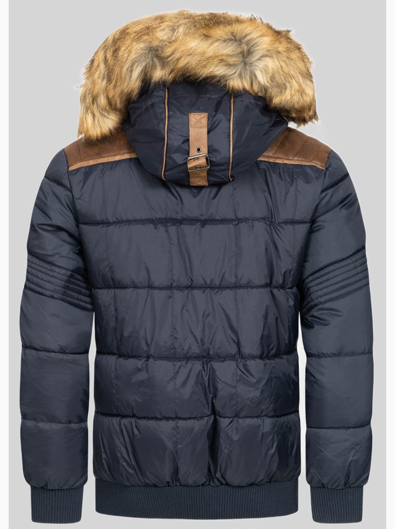 Doudoune à capuche belphegore – geographical norway Bleu marine - Kiabi