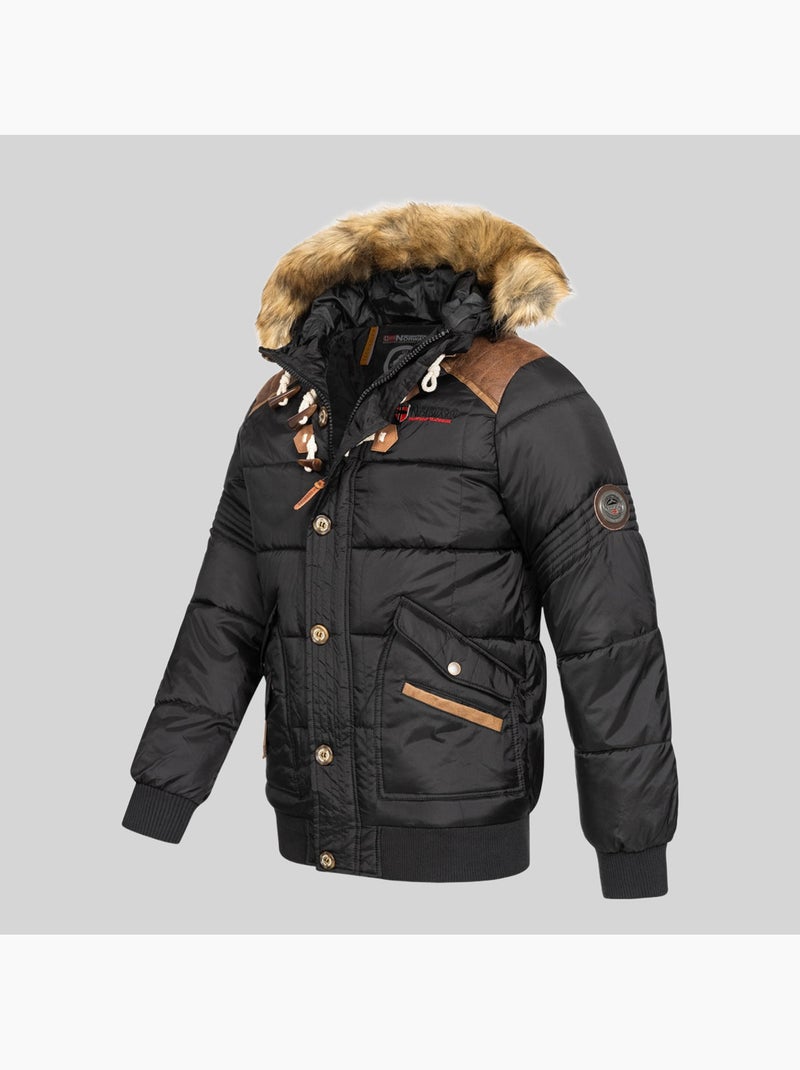 Doudoune à capuche belphegore – geographical norway Gris foncé - Kiabi