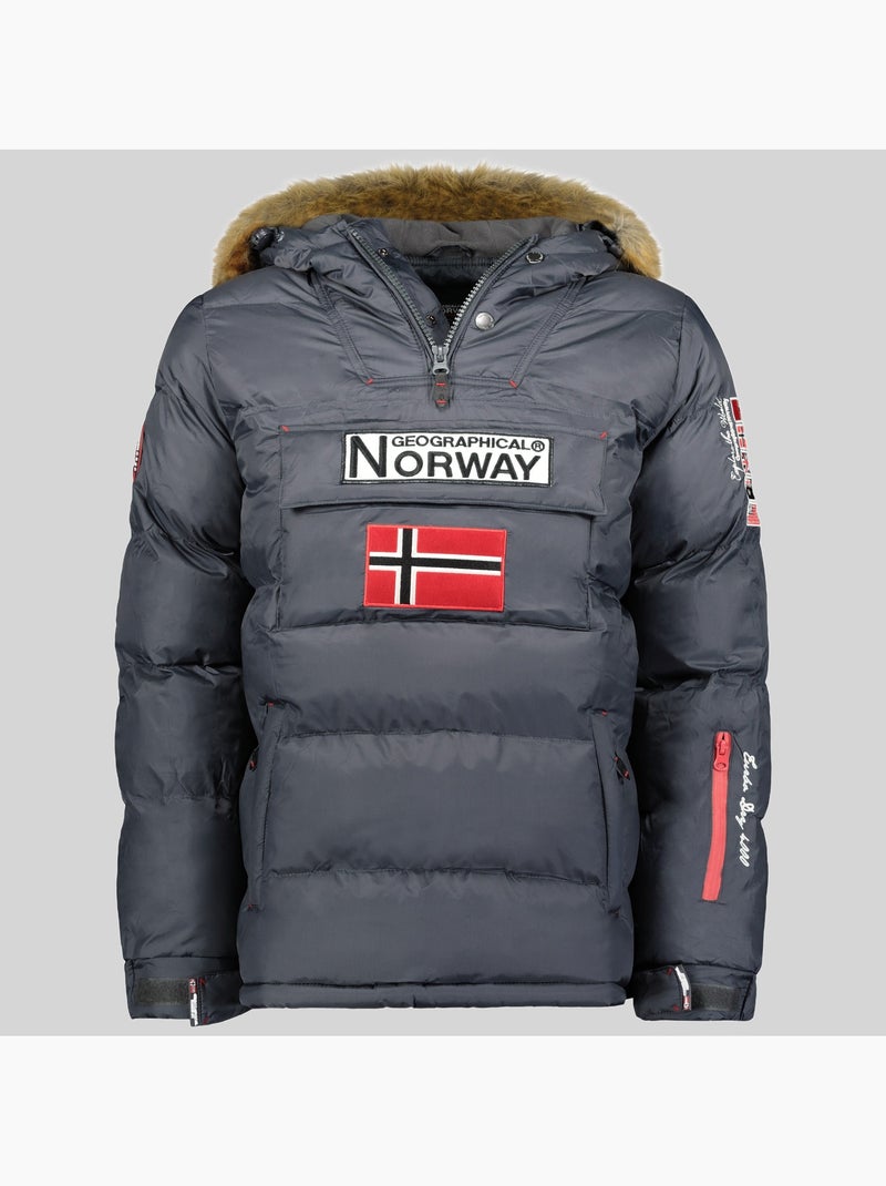 Doudoune à capuche bilboquet – geographical norway Gris foncé - Kiabi