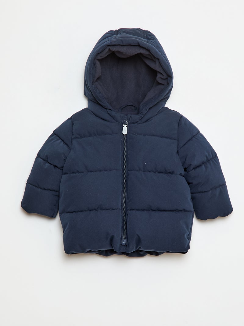 Doudoune à capuche Bleu - Kiabi