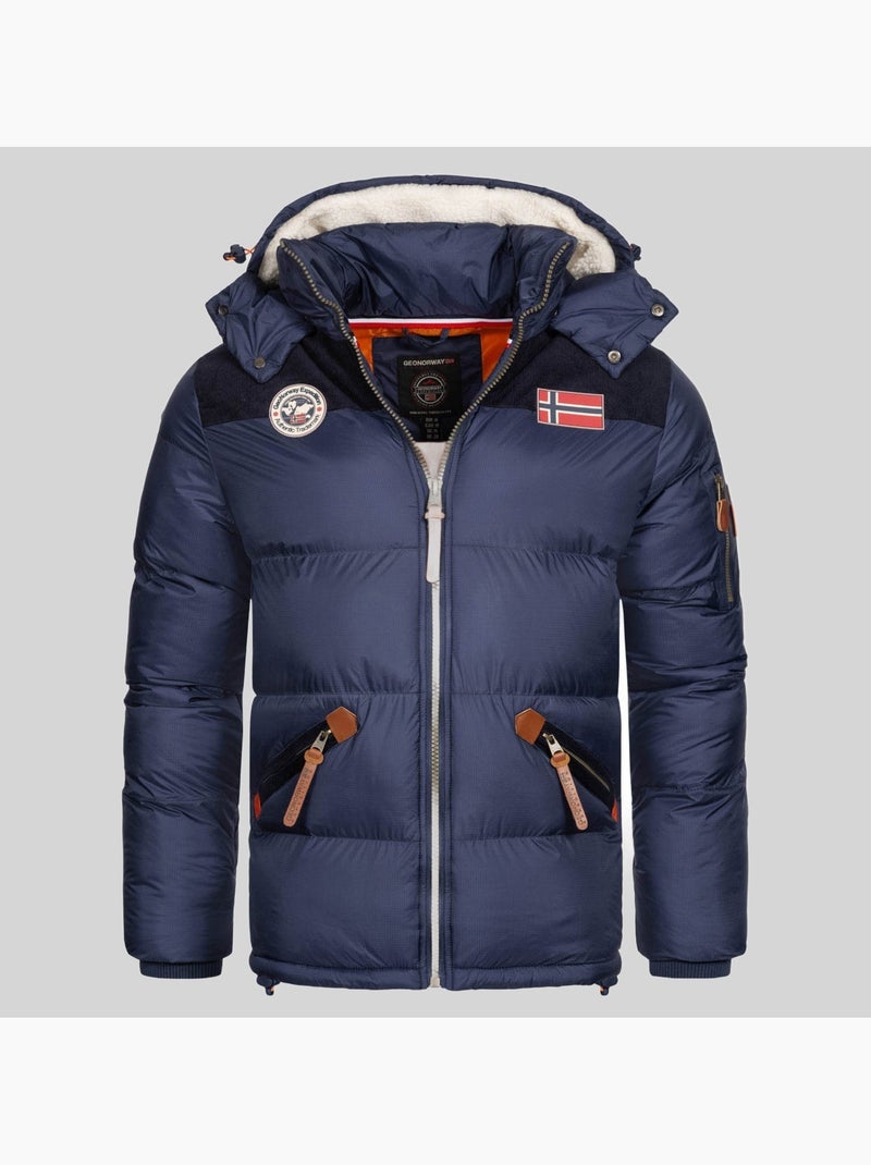 Doudoune à capuche celian – geographical norway Bleu marine - Kiabi