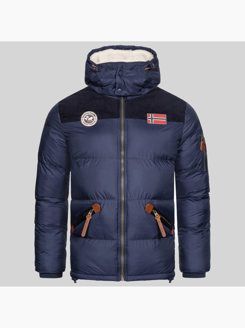 Doudoune à capuche celian – geographical norway Bleu marine - Kiabi