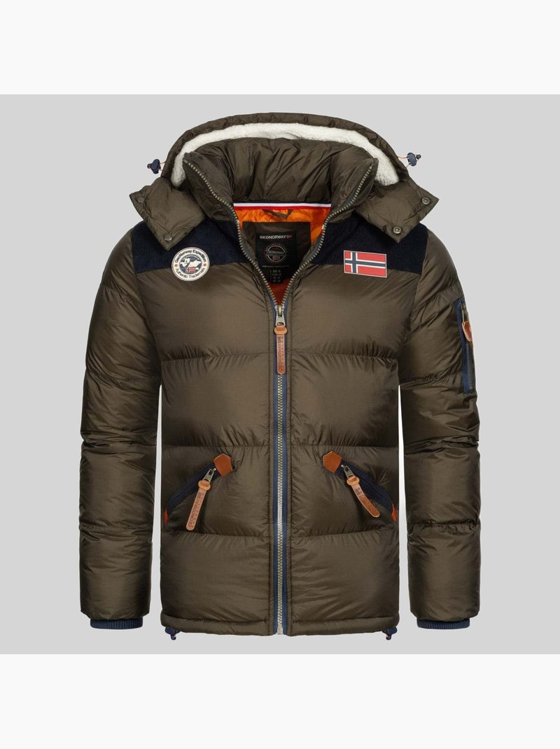 Doudoune à capuche celian – geographical norway Kaki - Kiabi