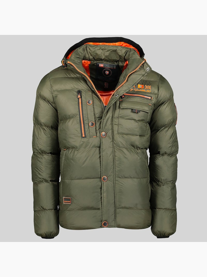 Doudoune à capuche citernier – geographical norway Kaki - Kiabi
