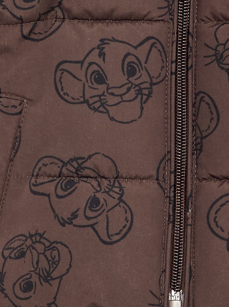 Doudoune à capuche 'Disney' 'Le Roi Lion' Marron - Kiabi