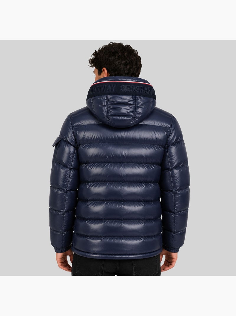 Doudoune à capuche dynamite – geographical norway Bleu marine - Kiabi