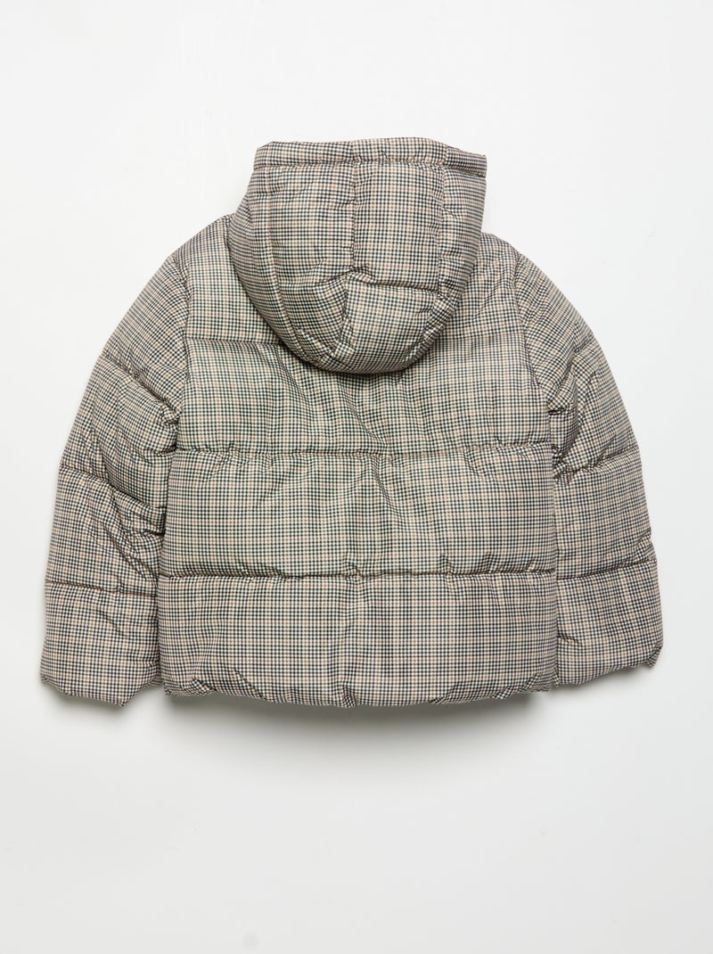 Doudoune à capuche Gris - Kiabi
