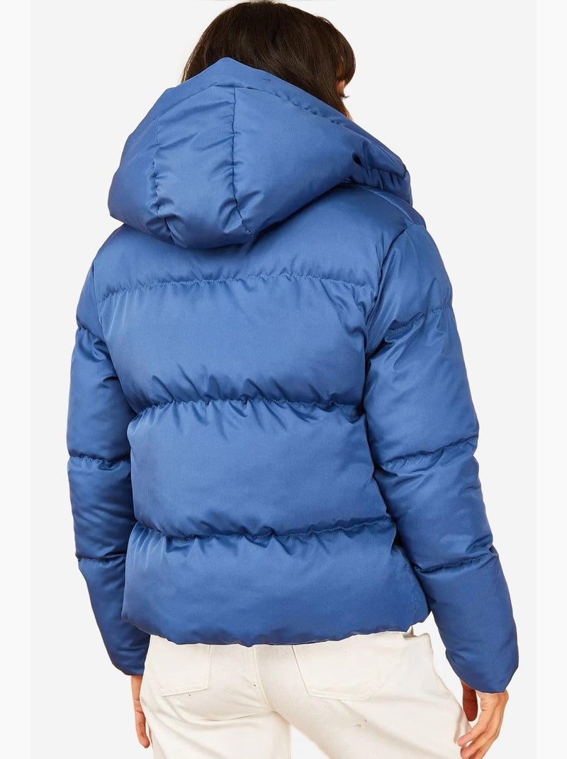 Doudoune à capuche lucci Bleu cobalt - Kiabi
