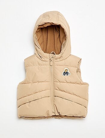 Doudoune à capuche matelassée sans manches