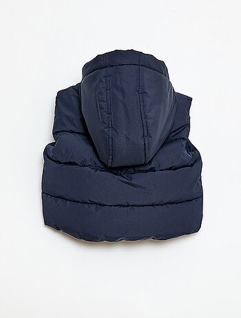 Doudoune à capuche matelassée sans manches