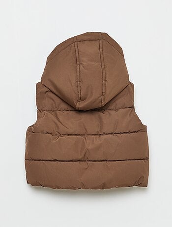 Doudoune à capuche matelassée sans manches