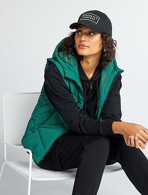 Veste Sans Manches Matelassée Homme - Imperméable, Coupe-vent Avec Capuche Amovible Et Poches Zippées - Pour Plein Air, Hiver