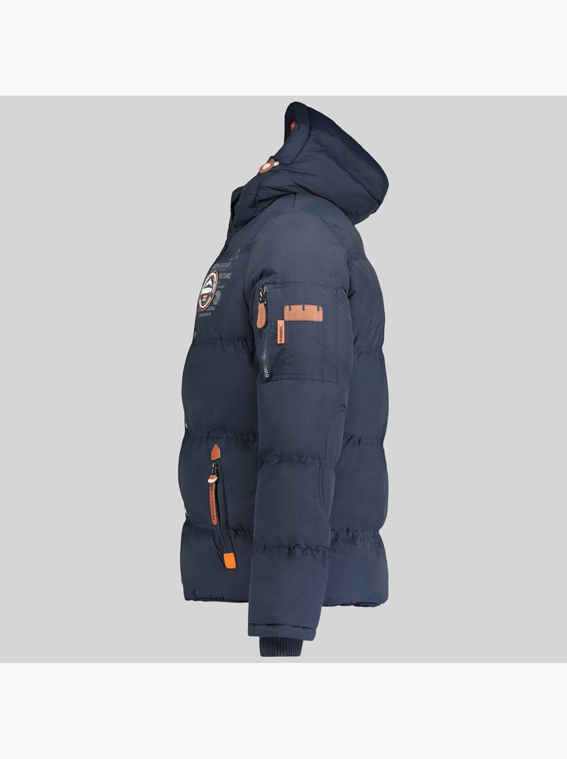Doudoune à capuche verveine – geographical norway Bleu marine - Kiabi
