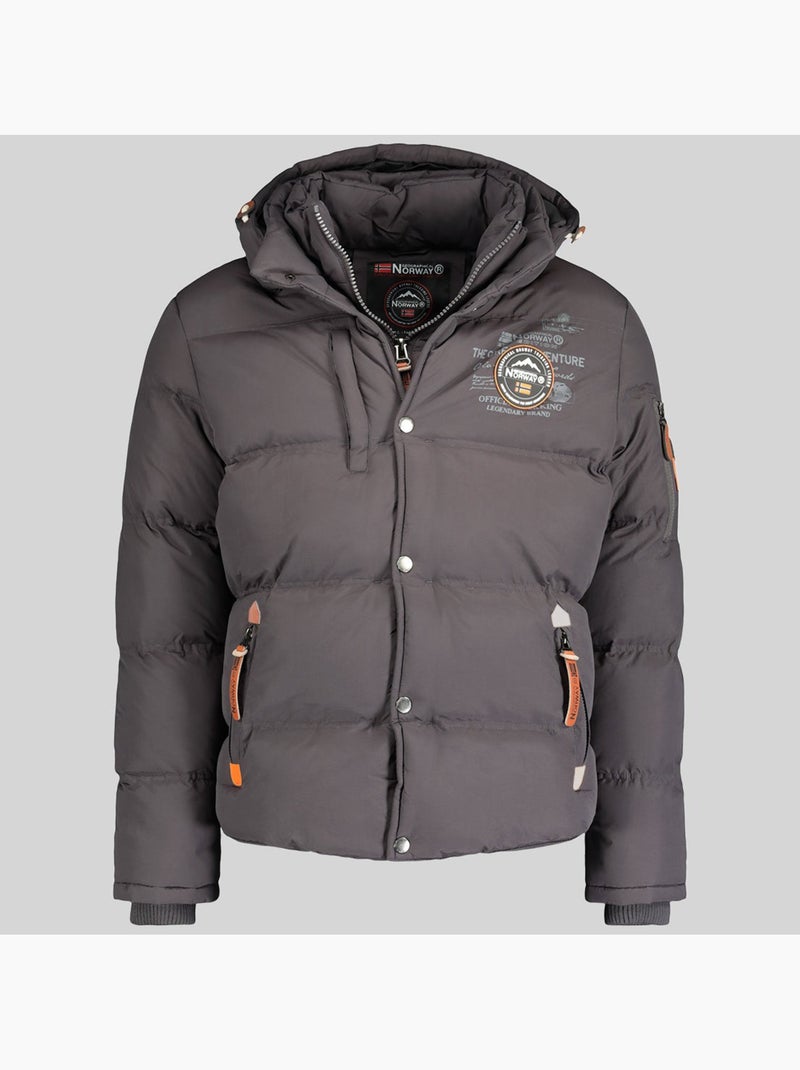 Doudoune à capuche verveine – geographical norway Gris foncé - Kiabi