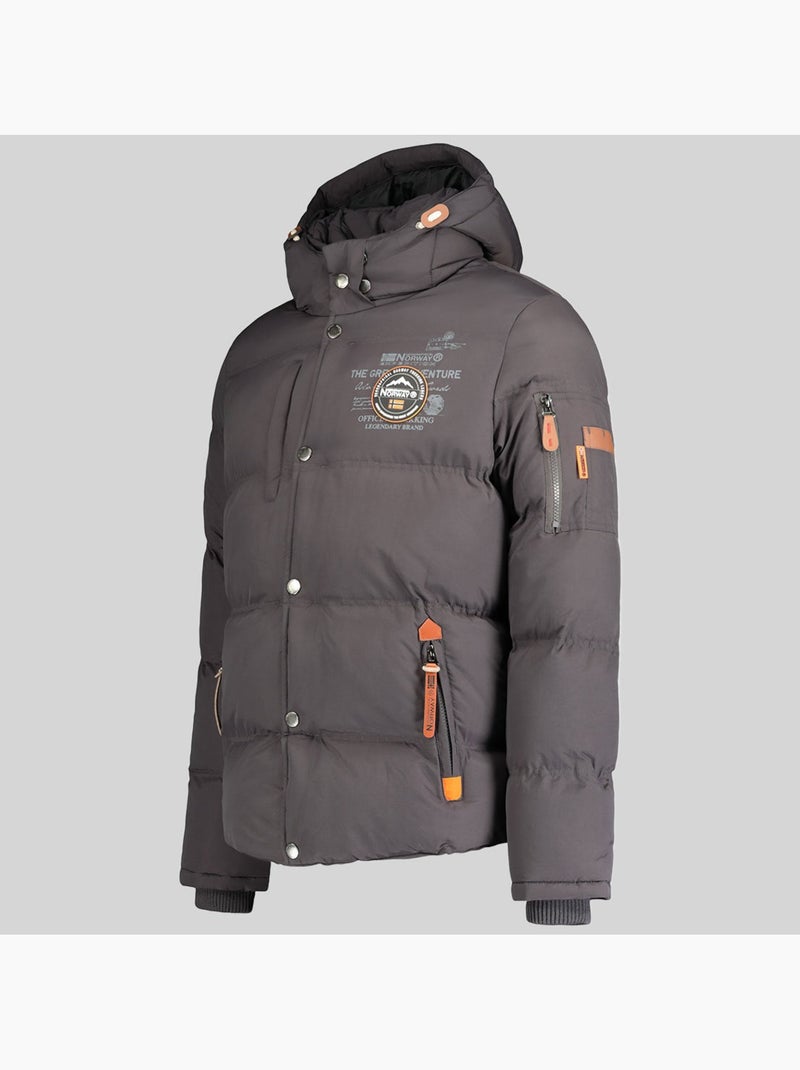 Doudoune à capuche verveine – geographical norway Gris foncé - Kiabi