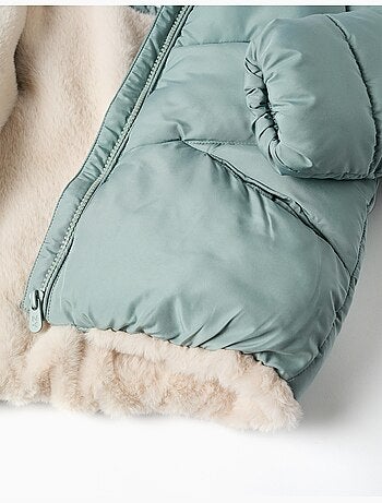Doudoune avec capuche et doublure en peluche douce synthétique