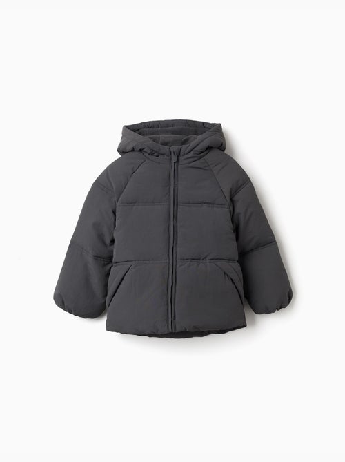 Doudoune avec capuche et doublure en polaire - Kiabi