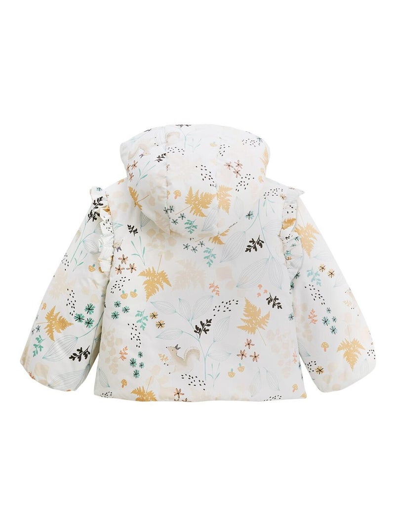 Doudoune b?b? imperm?able doubl?e sherpa avec capuche Bloom Ecru - Kiabi
