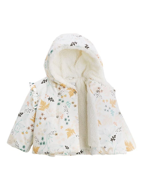 Doudoune b?b? imperm?able doubl?e sherpa avec capuche Bloom - Kiabi