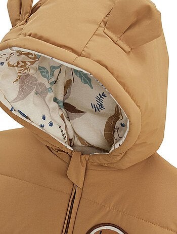 Doudoune bébé intérieur polaire avec capuche lamascotte