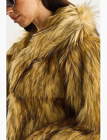 Doudoune boutonnée en peluche coupe décontractée avec col chemise lucci