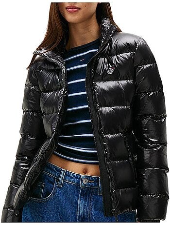 Doudoune Brillant Femme Tommy Jeans slim zip Print