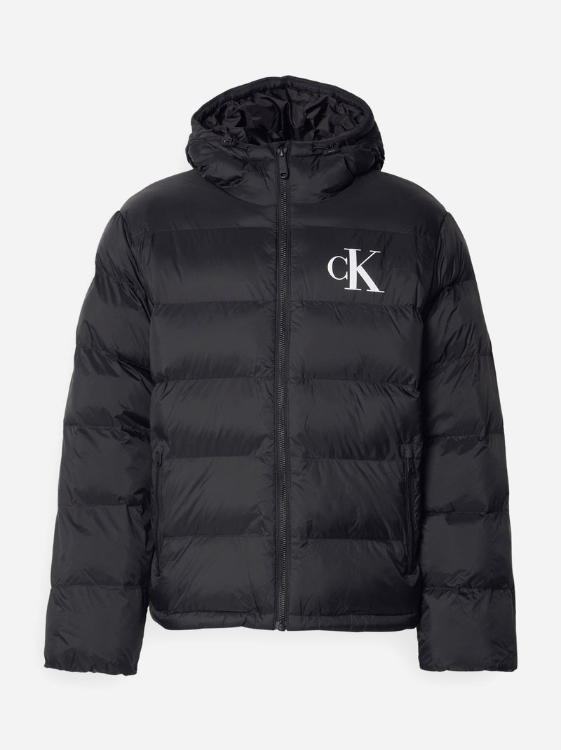 Doudoune Calvin Klein à capuche Noir - Kiabi
