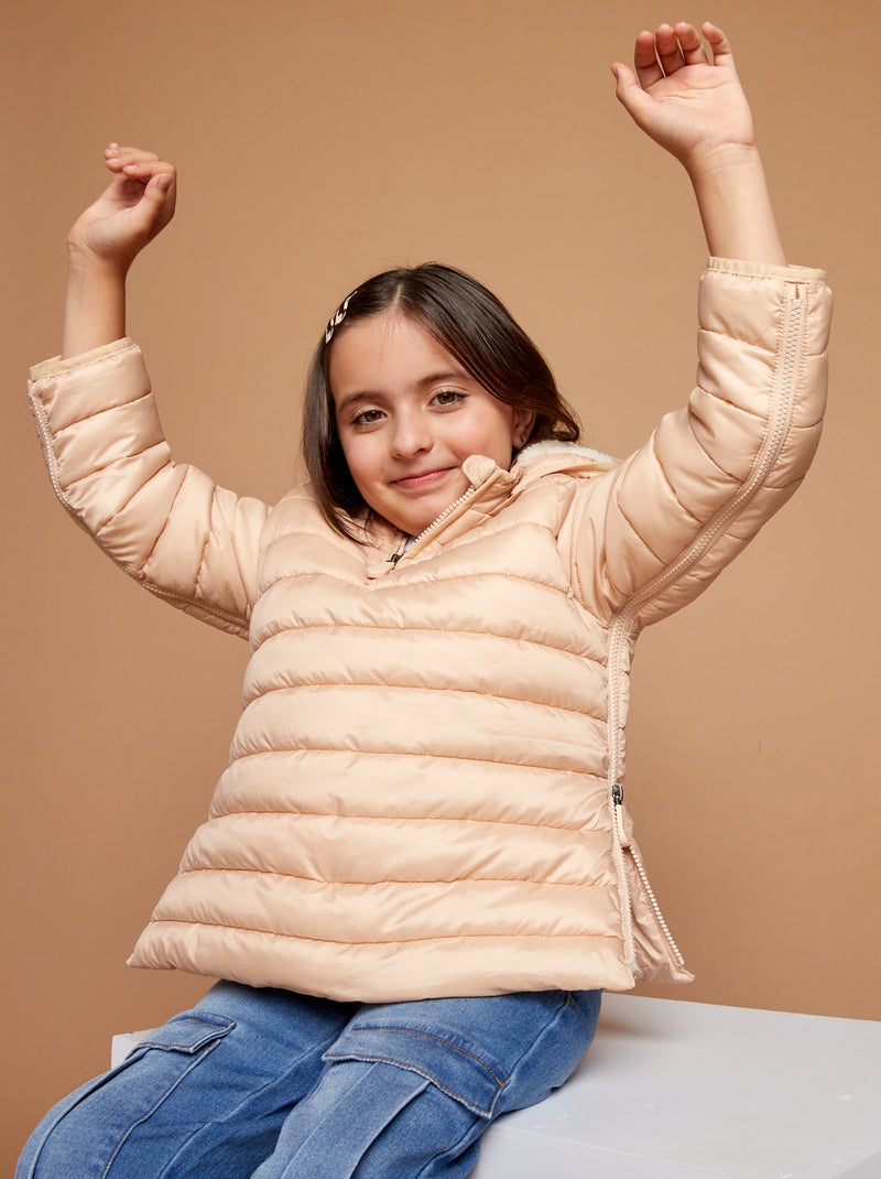 Doudoune chaude à capuche - So Easy Beige - Kiabi