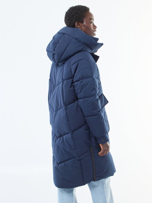 Doudoune chaude longue à capuche - Kiabi