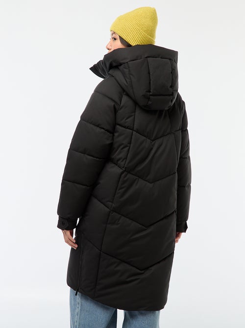 Doudoune chaude longue à capuche - Kiabi