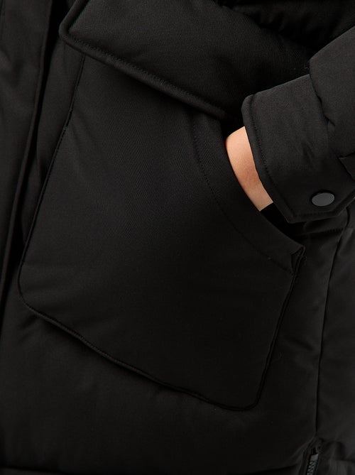 Doudoune chaude longue à capuche - Kiabi