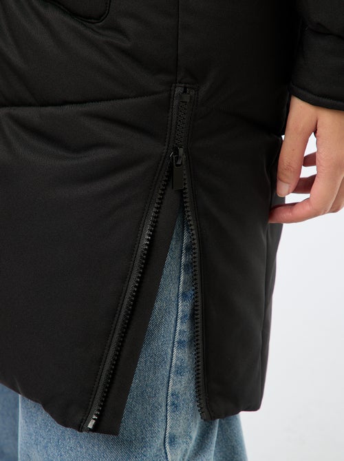 Doudoune chaude longue à capuche - Kiabi