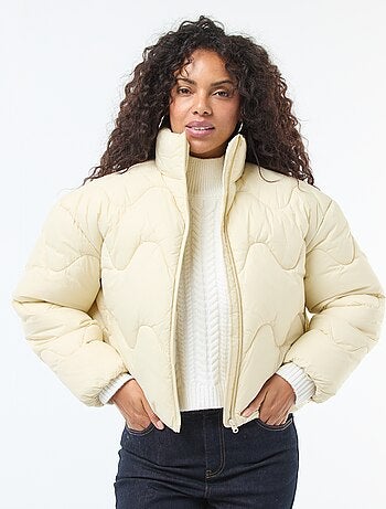 Doudoune courte avec col montant et poches doublées polaire