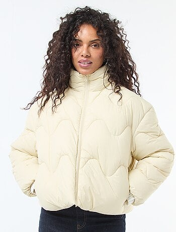 Doudoune courte avec col montant et poches doublées polaire