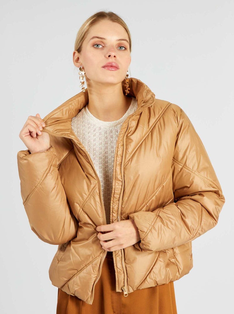 Doudoune courte matelassée 'JDY' Beige - Kiabi