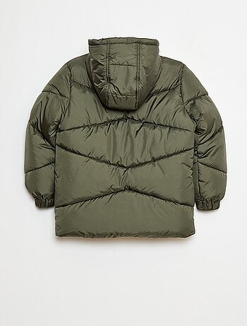Doudoune déperlante à capuche matelassée