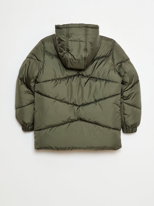 Doudoune déperlante à capuche matelassée - Kiabi