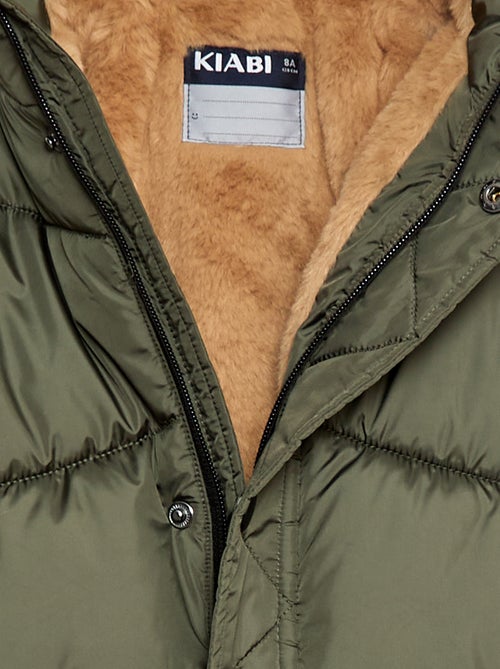 Doudoune déperlante à capuche matelassée - Kiabi