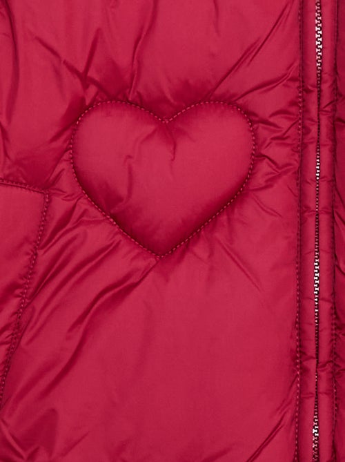 Doudoune déperlante matelassée 'cœur' - Kiabi