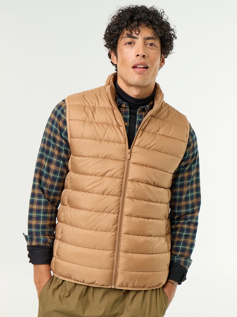 Doudoune déperlante sans manches Beige - Kiabi