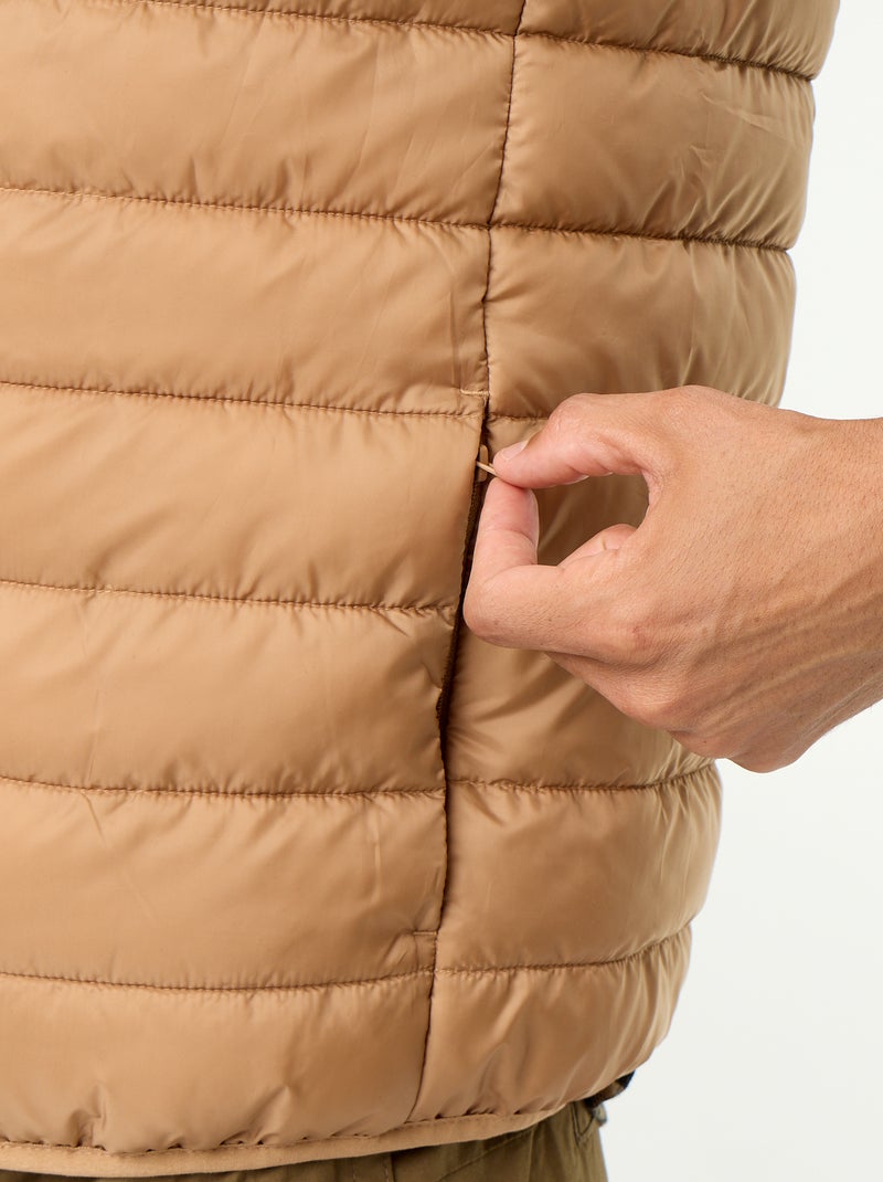 Doudoune déperlante sans manches Beige - Kiabi