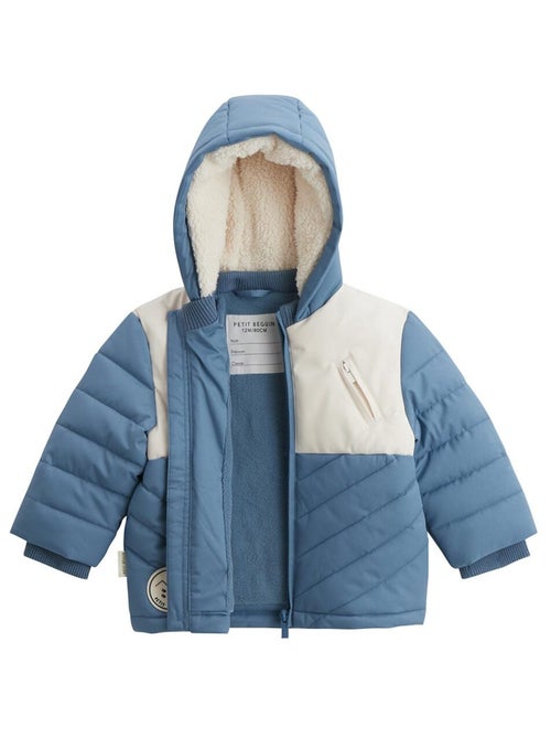Doudoune enfant imperméable doublée polaire avec capuche Tao - Kiabi