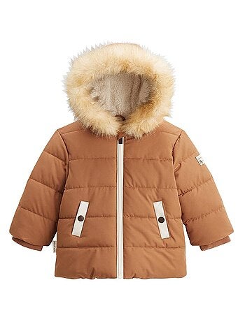 Doudoune enfant imperméable doublée sherpa avec capuche Chincha